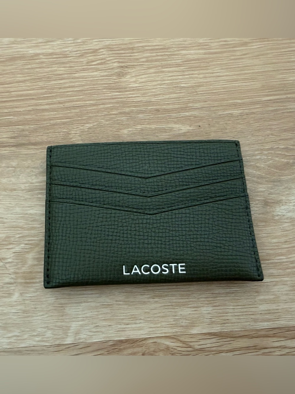 Lacoste Dark Green Textured Card Holder